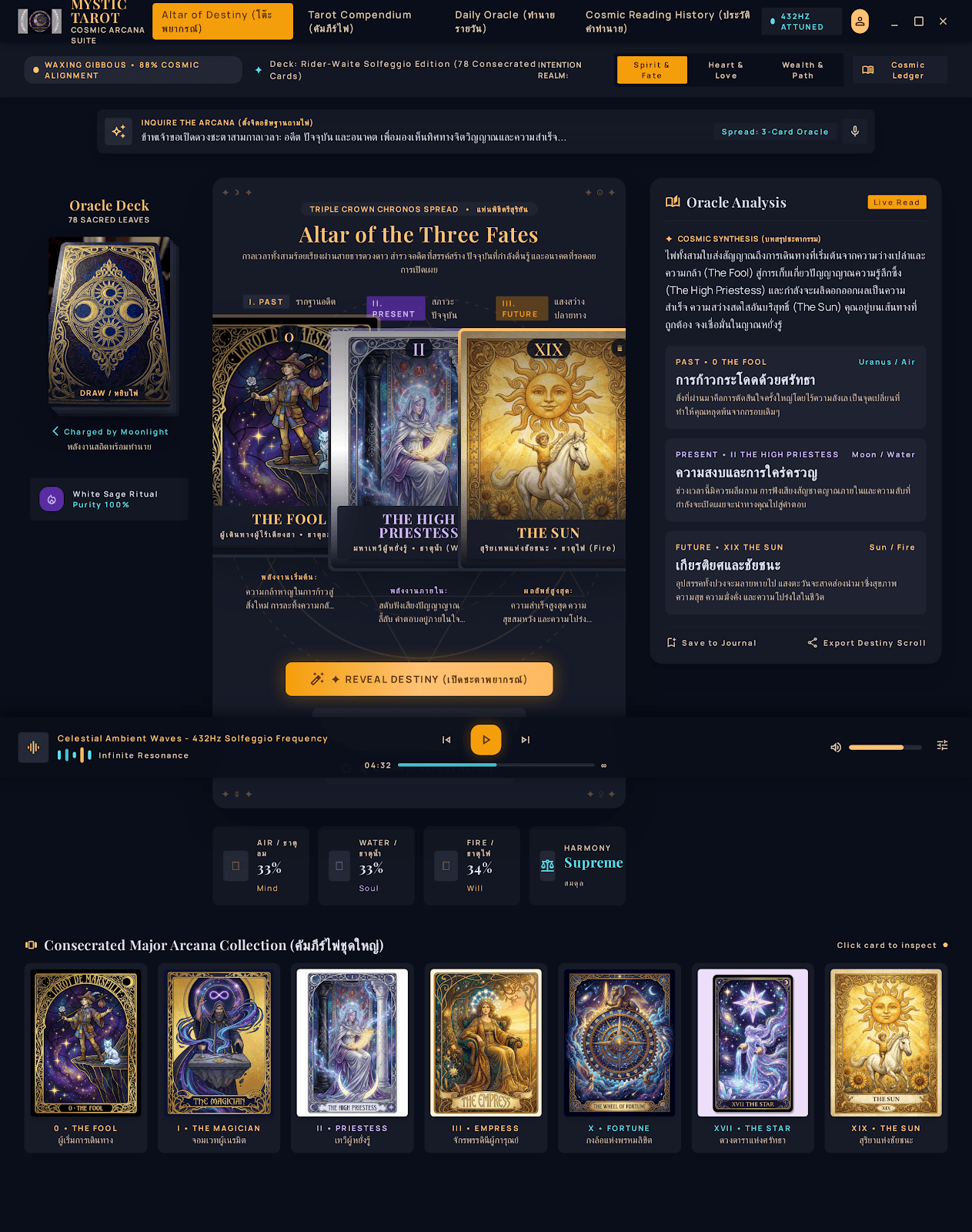 Mystic Tarot 3-Card Oracle System